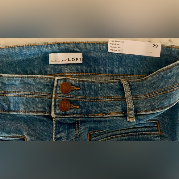 LOFT The Slim Flare High Rise Jeans NWT - 29 - Picture 5 of 12